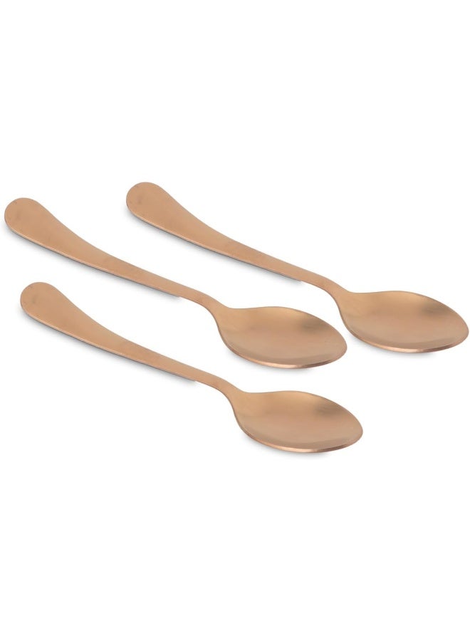 Kitchen master Kitchen master COPPER DESSERT SPOON, 3PC PACK, MAGNUM GOLD KM0110  - Image 5