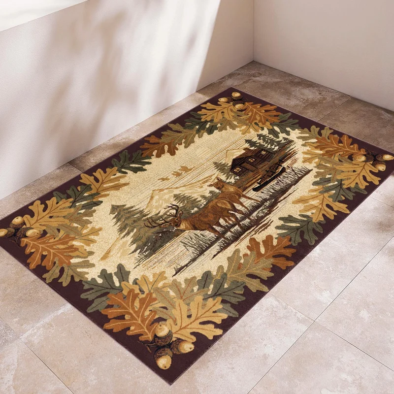 Vagonik wagonic
Vintage Wild Nature Pattern Digital Printed Carpet Non-Slip Base Washable Carpet