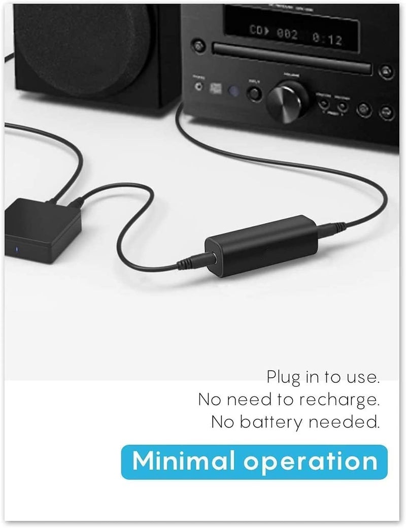 Hulami Ground Loop Noise Isolator - Noise Filter for Car Audio/Home Stereo System (Eliminate The Buzzing Noise Completely) with 3.5mm Audio Cable (Black) - Image 2