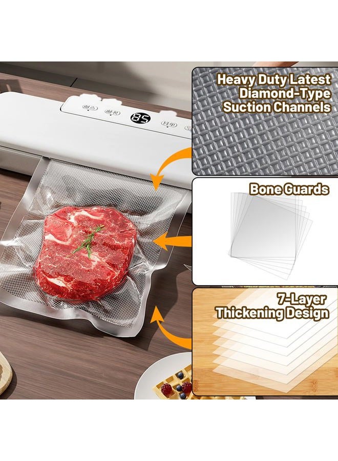Selefrecos Vacuum Sealer Bags, 200 Quart BPA Free 8x12 Inch Vacuum Seal Bags for Food Saver, Seal a Meal, Weston. Heavy Duty Commercial Grade Vacuum Food Storage Bags for Sous Vide Freezer Vac Storage Meal Prep - Image 2