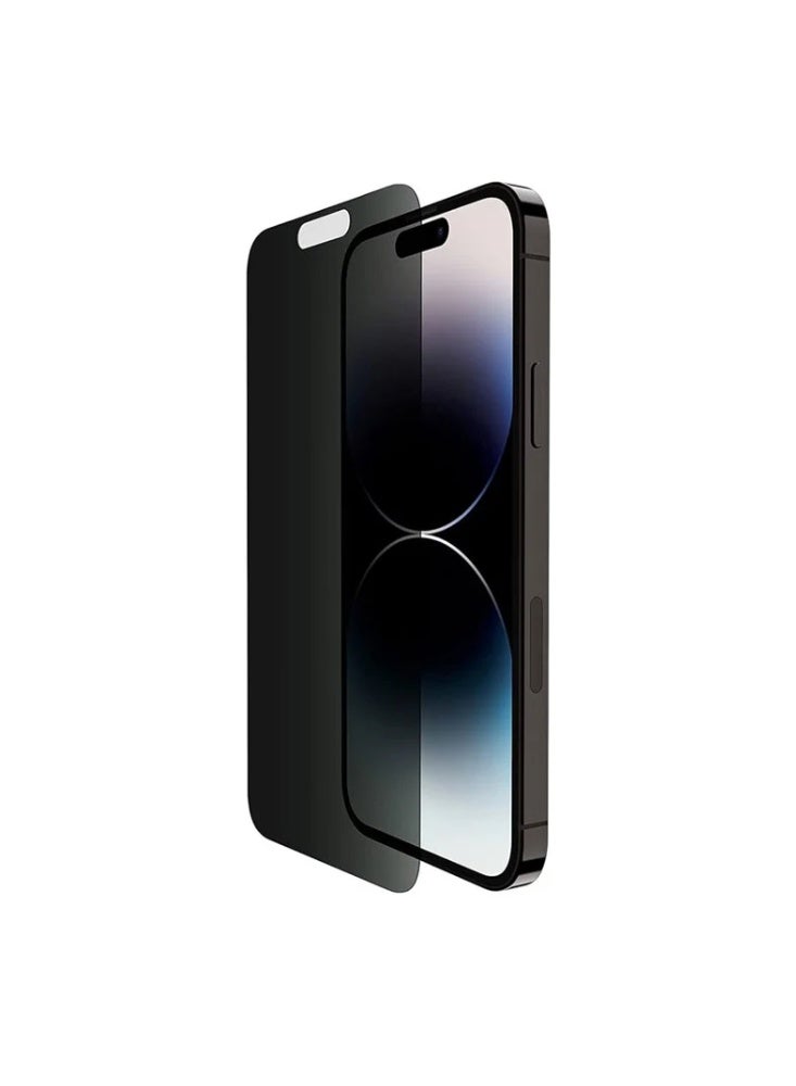 واقي شاشة الخصوصية لهاتف iPhone 14 Pro Max مصنوع من زجاج مقوى 9H مضاد للتجسس وتغطية كاملة ومضاد للخدش ومضاد لبصمات الأصابع وخالي من الفقاعات