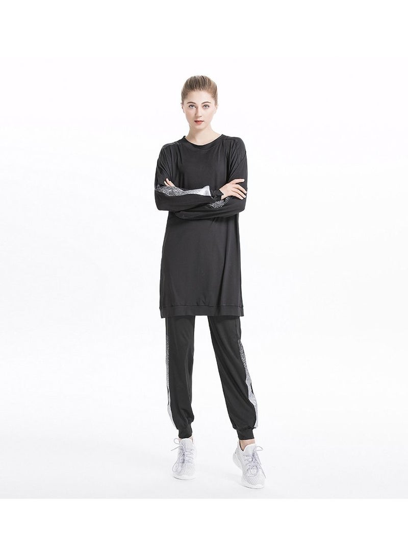 Loquat Muslim Casual Round Neck Tracksuit Sets - Image 1