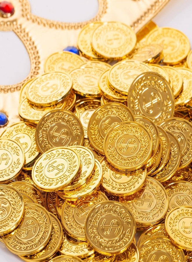 Vonokee 120 Pieces Plastic Gold Coins, Pirate Coins Bulks for Halloween,St.Patrick's Day Treasure Hunts, Chests, Cauldrons Decorations & Party Favors - Image 5