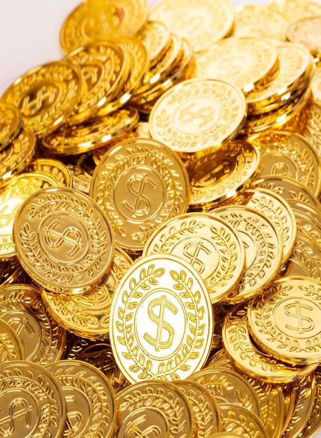 Vonokee 120 Pieces Plastic Gold Coins, Pirate Coins Bulks for Halloween,St.Patrick's Day Treasure Hunts, Chests, Cauldrons Decorations & Party Favors - Image 2
