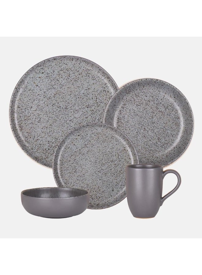 Oxford Contempo Granite Stoneware 20 Piece Dinnerware Set Service for 4  - Image 1