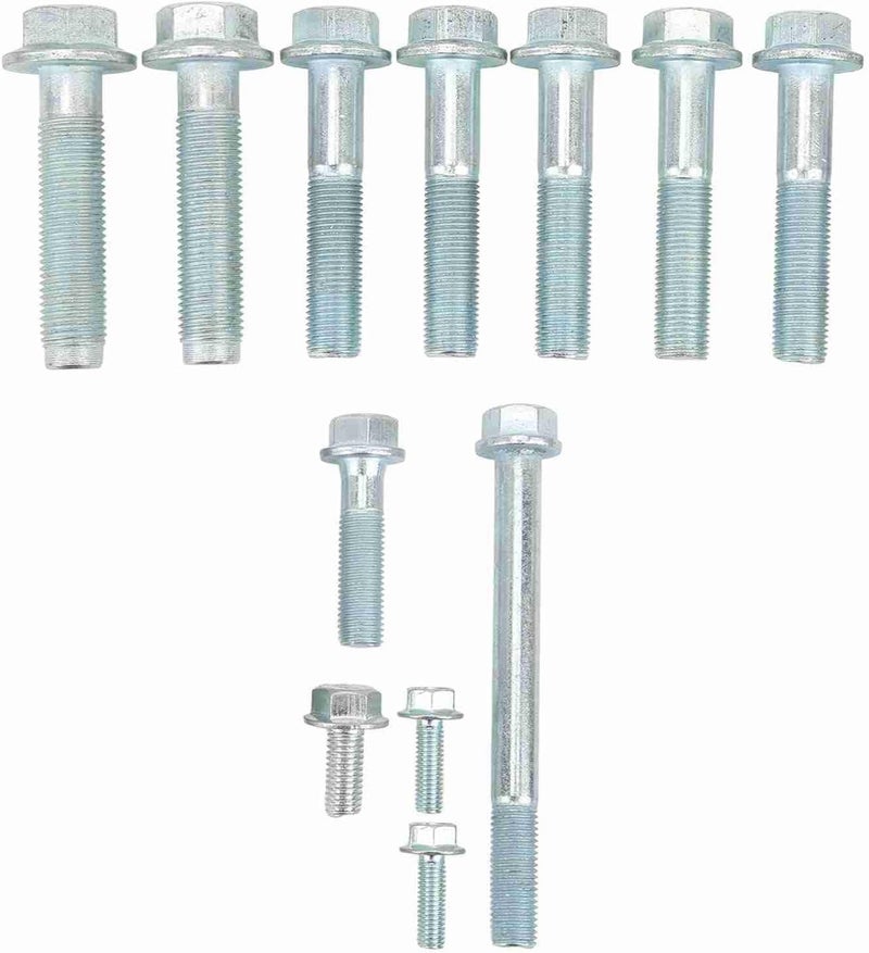 مجموعة نقل، 12 قطعة من المعادن للاستبدال لنماذج B16، B18، B20 Hydro 5spd، تشمل براغي هيكل الجرس، براغي التثبيت على شكل حرف T، وبراغي المحرك البدائي. - Image 4