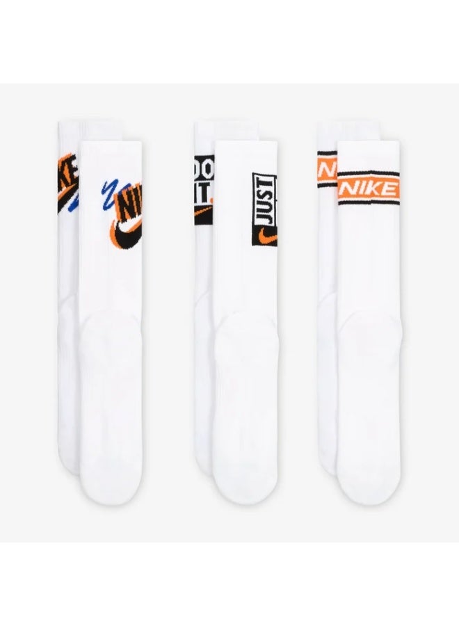 Nike Unisex Nike Everyday Plus Crew Socks 3-Pair Sport - Image 2