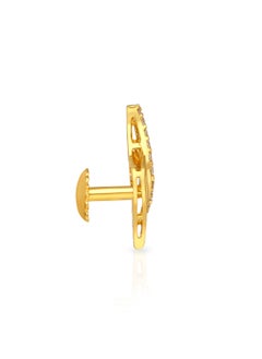 Malabar Gold and Diamonds 22k 916 Purity Gold Studs Earrings for Women DZER498Y  - Image 2