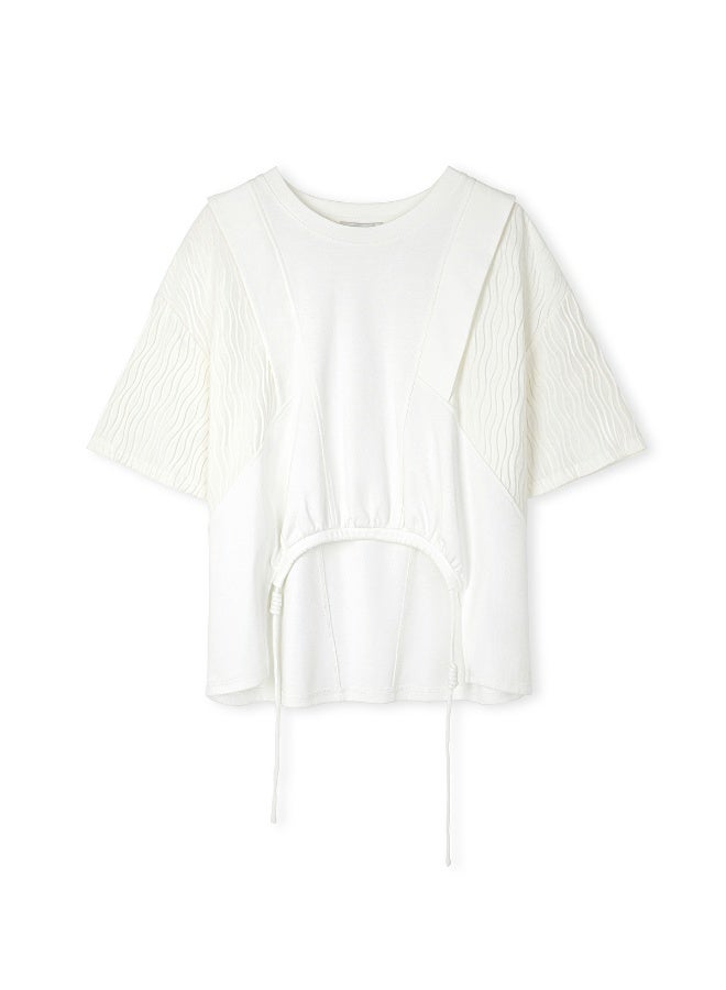 Ipekyol Draped Mixed T-Shirt  - Image 1