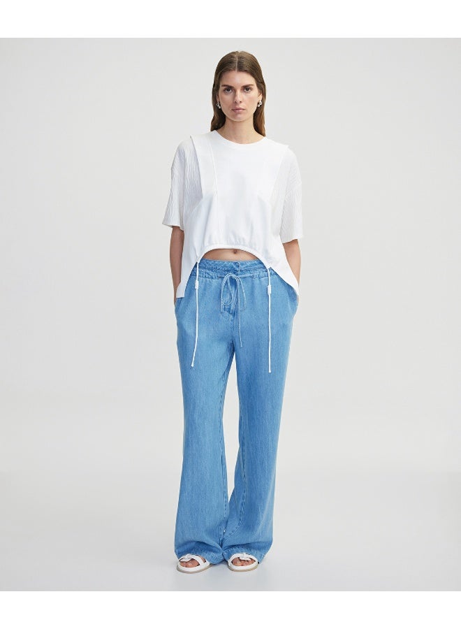 Ipekyol Draped Mixed T-Shirt  - Image 4