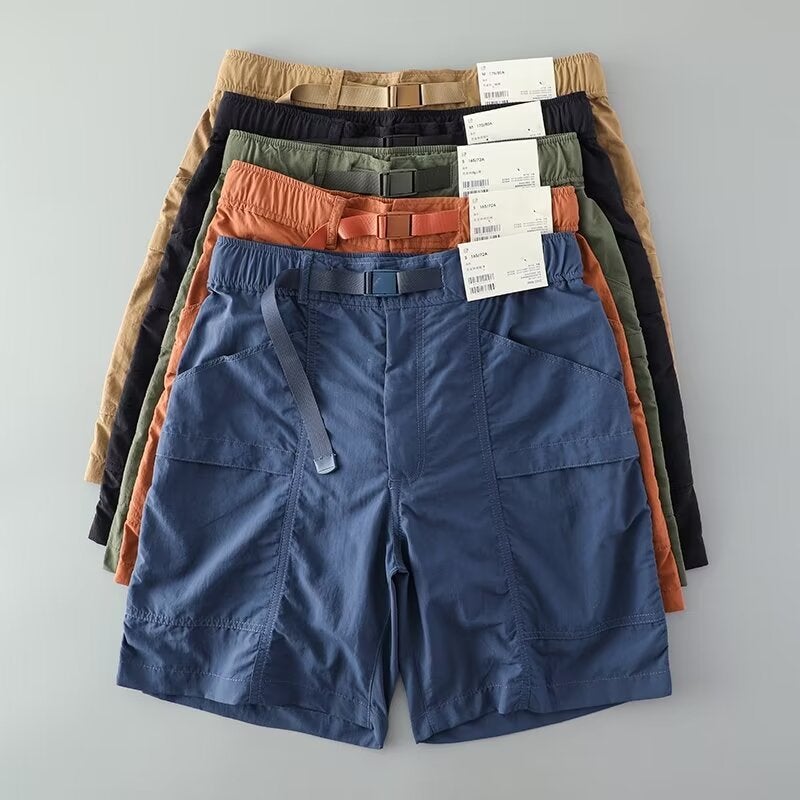 Men's Ice Silk Quick-Dry Cargo Shorts Loose Fit Multi-Pocket Summer - Image 3