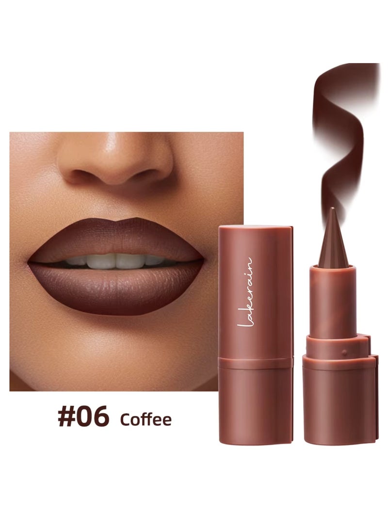 lakerain Liner Lipstick Pencil Matte Waterproof Long Lasting Lipstick Lips Contour Makeup Lip Liner Lipsticks, One Stroke Define Lip Liner Non Drying Easy Color Lip Liner Lipstick Coffee 3g 06 - Image 2