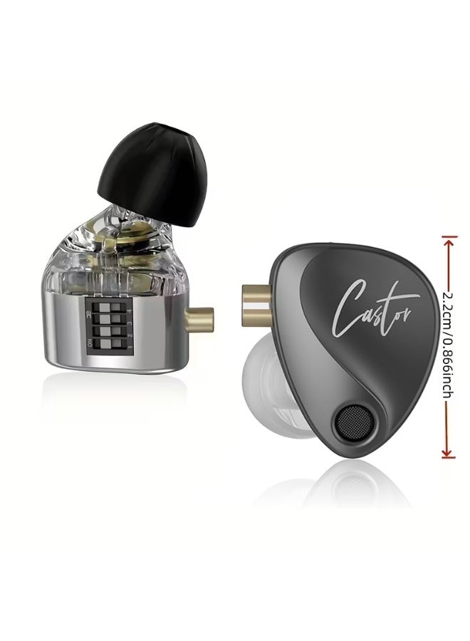 KZ Original KZ Castor Dynamic Drivers Earphones Adjustable Earphones with Optional Versions Music Earbuds Hifi Metal Headset Improved Bass Version, Mini Earphones, Studio Quality Sound, Audio Listening, Inear Design, Compact Earphones, Durable Earphones, Precision Tuning, Bass Boost, Composers, Gamers - Image 1
