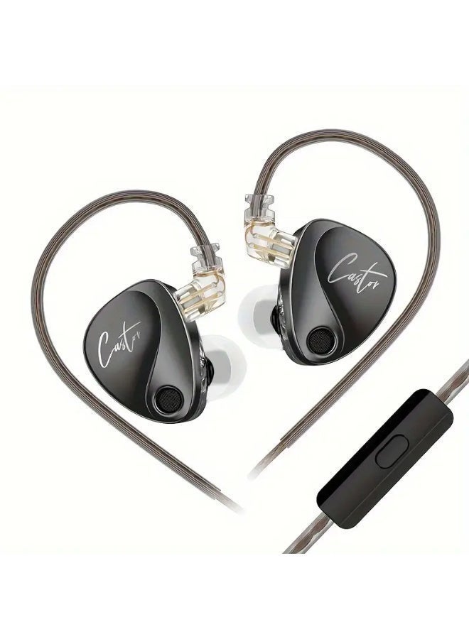 KZ Original KZ Castor Dynamic Drivers Earphones Adjustable Earphones with Optional Versions Music Earbuds Hifi Metal Headset Improved Bass Version, Mini Earphones, Studio Quality Sound, Audio Listening, Inear Design, Compact Earphones, Durable Earphones, Precision Tuning, Bass Boost, Composers, Gamers - Image 2