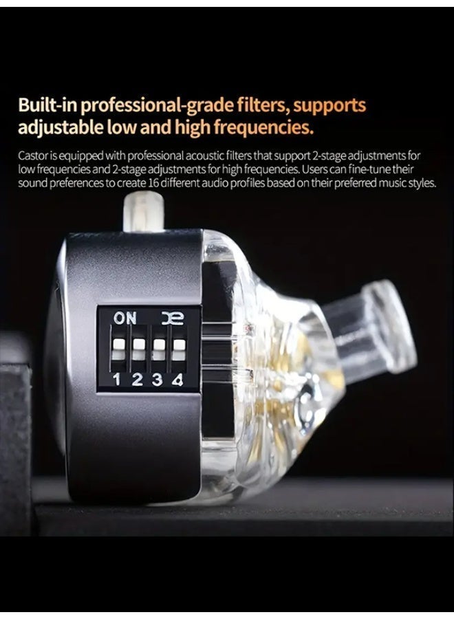 KZ Original KZ Castor Dynamic Drivers Earphones Adjustable Earphones with Optional Versions Music Earbuds Hifi Metal Headset Improved Bass Version, Mini Earphones, Studio Quality Sound, Audio Listening, Inear Design, Compact Earphones, Durable Earphones, Precision Tuning, Bass Boost, Composers, Gamers - Image 3