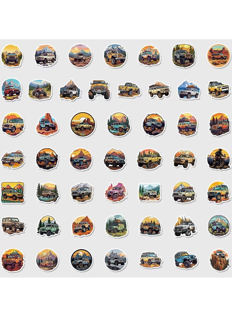 50 PCs Off-Road Vehicle Sticker Set: Durable & Waterproof, for All Your Adventure Gear - Suitable for Your Phone, Laptop, iPad, Bottle, Suitcase.  - Image 1