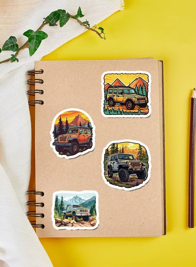 50 PCs Off-Road Vehicle Sticker Set: Durable & Waterproof, for All Your Adventure Gear - Suitable for Your Phone, Laptop, iPad, Bottle, Suitcase.  - Image 2