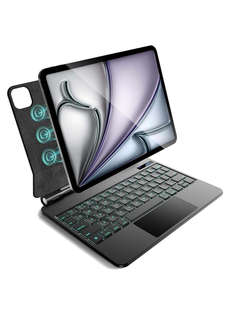 Protect PROTECT Magnetic Tablet Keyboard for iPad Pro 11-inch (2024) | Bluetooth, Trackpad, Backlit, Black – Model: HL118-128S  - Image 1
