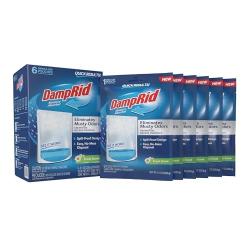 DampRid Fresh Scent Single-Use Pouch Moisture Absorber, 6-Pack - Image 1