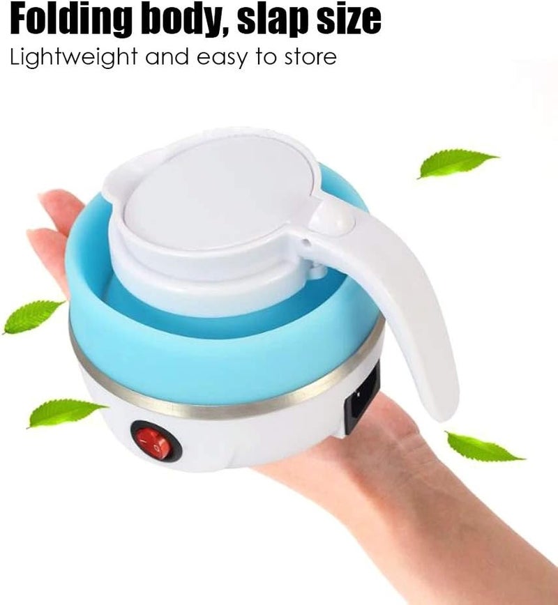 UpdateClassic Travel Portable Foldable Electric Kettle, 0.6L Small Collapsible Hot Water Boiler For Coffee Tea (Blue) - Image 4