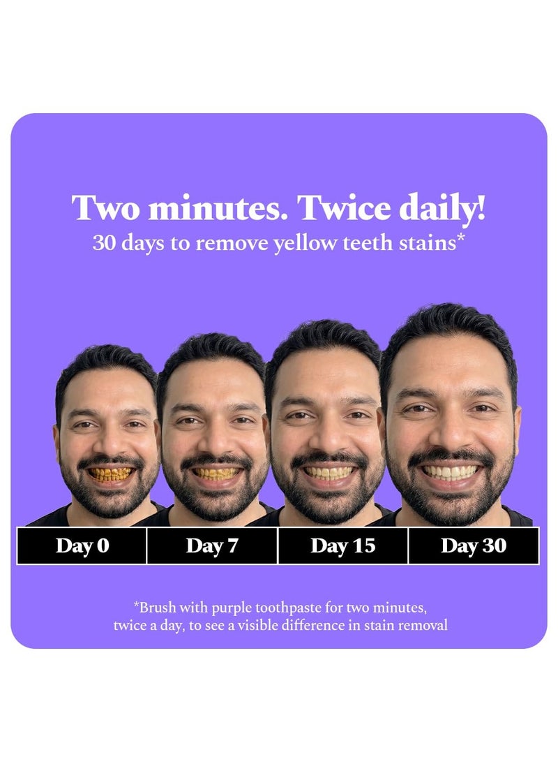 Perfora Purple Whitening Toothpaste-125g | Purple Toothpaste For Teeth Whitening | Teeth Stain Remover | Enamel Safe & Effective Teeth Whitener - Image 5