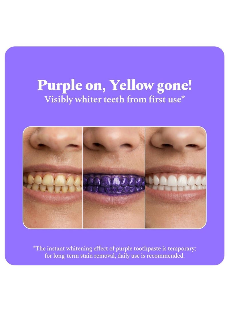Perfora Purple Whitening Toothpaste-125g | Purple Toothpaste For Teeth Whitening | Teeth Stain Remover | Enamel Safe & Effective Teeth Whitener - Image 3