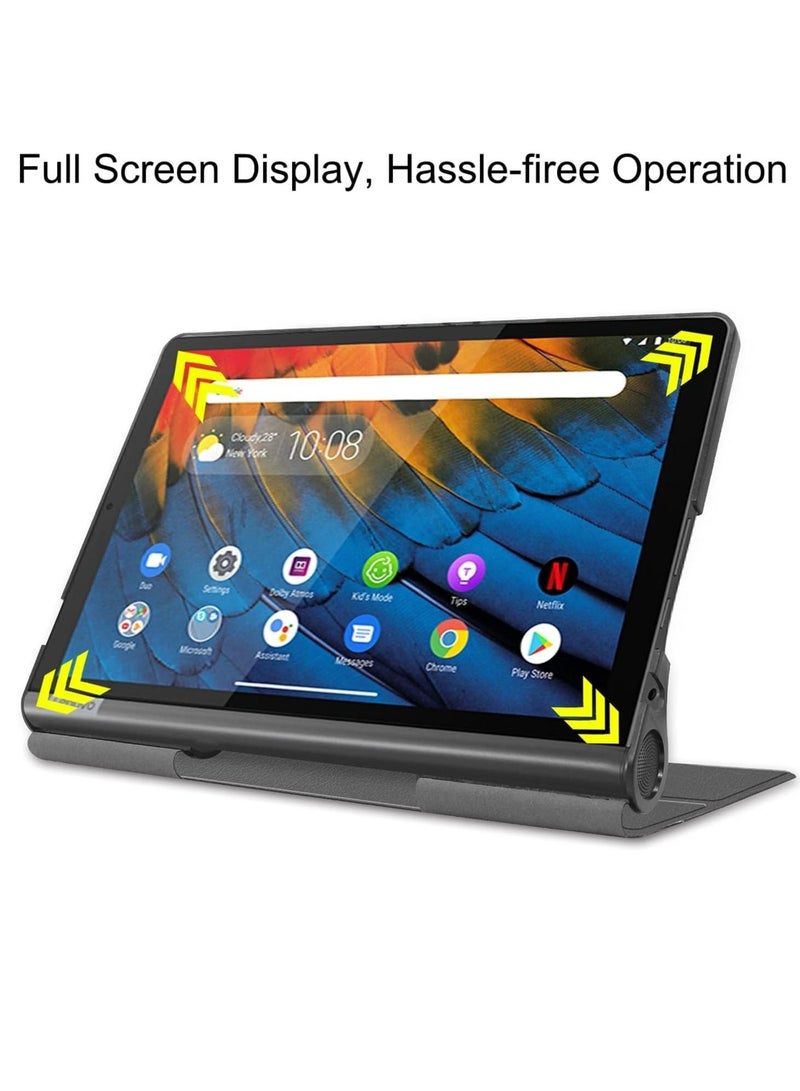 Y&D Case for Lenovo Yoga Smart Tab 10.1 (YT-X705F) Tablet, Dropproof Tablet Lightweight Trifold Stand PC Hard Back Cover Protector Full-Body Rugged Shockproof Flip Cases (Grey) - Image 3