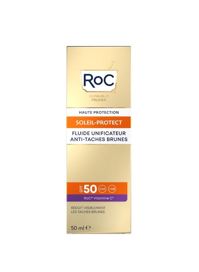 روك سائل RoC Soleil-Protect الموحد المضاد للبقع البنية بعامل حماية من الشمس 50، 50 مل - Image 3