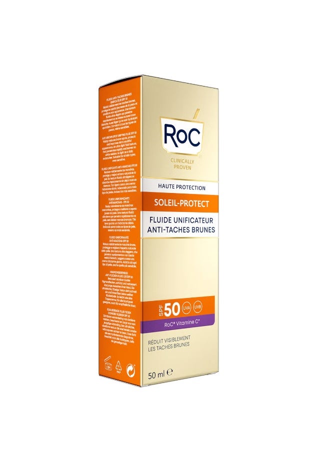 روك سائل RoC Soleil-Protect الموحد المضاد للبقع البنية بعامل حماية من الشمس 50، 50 مل - Image 4