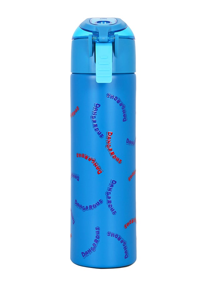Eazy Kids Double Wall Insulated Steel Water Bottle With Spray Dinosaur Blue, 640 ML  - Image 2