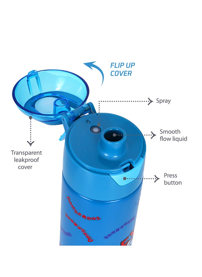 Eazy Kids Double Wall Insulated Steel Water Bottle With Spray Dinosaur Blue, 640 ML  - Image 3