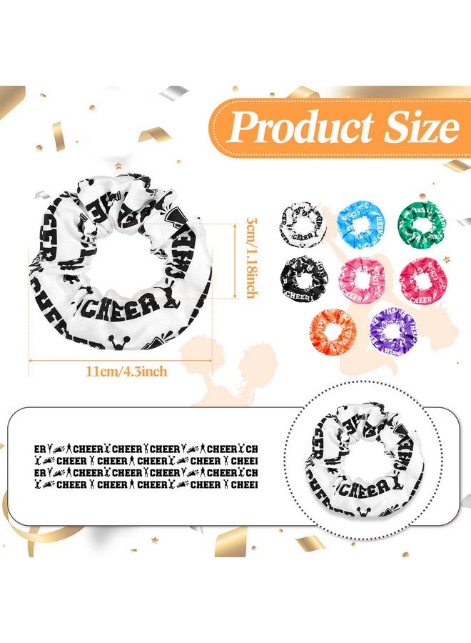 Hanaive 16 Pcs Cheer Scrunchies Bulk Cheer Hair Accessories Cheerleading Hair Ties Cute Elastic Scrunchies Hairband Ponytail Holder For Girls Women Team Sport Player Gift Birthday Party 8 Colors - Image 2