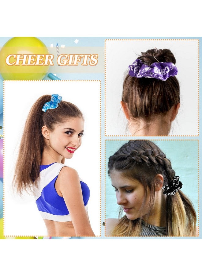 Hanaive 16 Pcs Cheer Scrunchies Bulk Cheer Hair Accessories Cheerleading Hair Ties Cute Elastic Scrunchies Hairband Ponytail Holder For Girls Women Team Sport Player Gift Birthday Party 8 Colors - Image 5