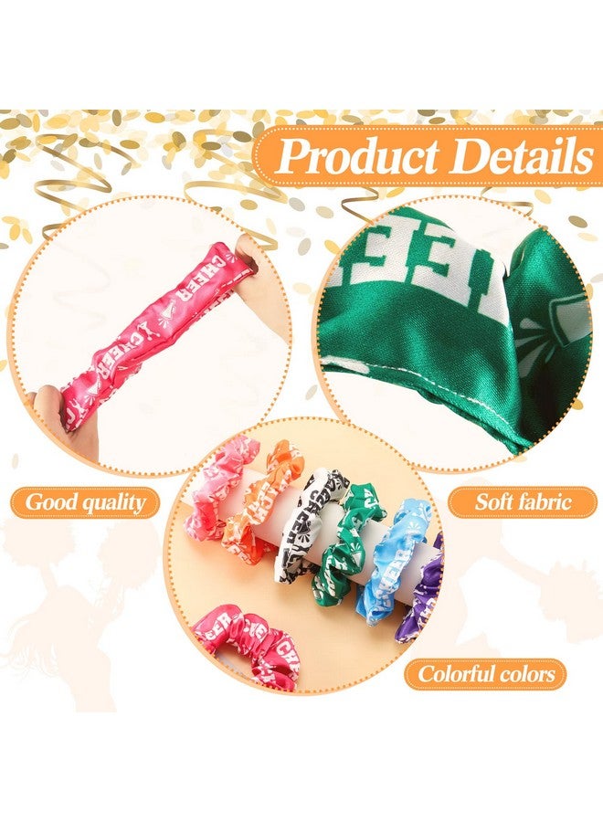 Hanaive 16 Pcs Cheer Scrunchies Bulk Cheer Hair Accessories Cheerleading Hair Ties Cute Elastic Scrunchies Hairband Ponytail Holder For Girls Women Team Sport Player Gift Birthday Party 8 Colors - Image 3