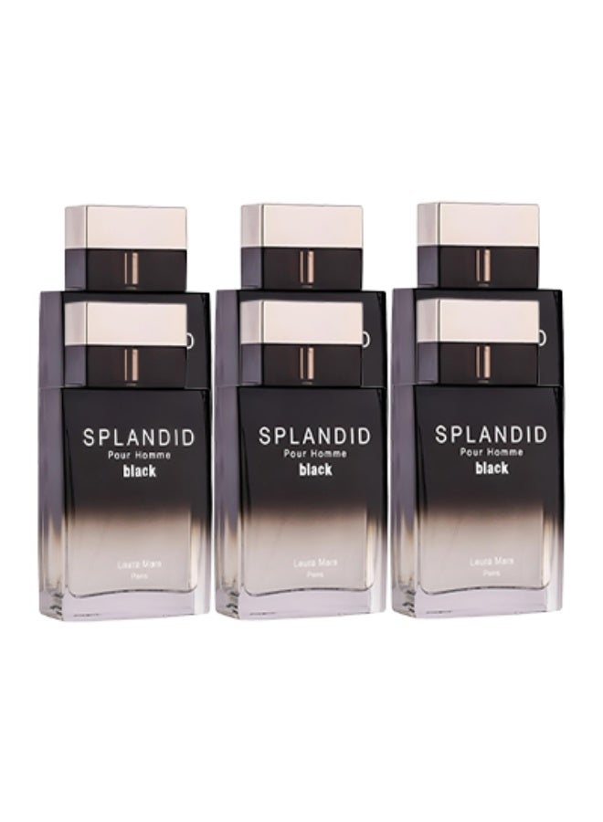Laura Mars 6 Pieces Splandid Black Perfume For Men 100ml EDT - Image 1