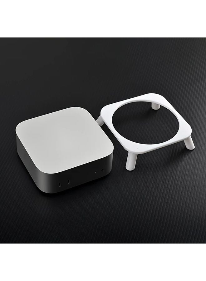 White Minimalist Heightening Stand for Mac Mini M4 Radiator - Image 5