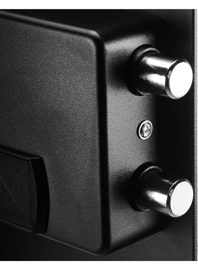 خزنة إلكترونية منزلية من الفولاذ مزودة بقفل لوحة مفاتيح رقمية قابل للبرمجة لتخزين المجوهرات والأموال والأشياء الثمينة، سعة 51 لترًا، أبعادها 35 سم عرضًا × 33 سم عمقًا × 50 سم ارتفاعًا، لونها أسود - Image 5