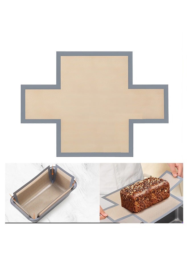 Bread Silicone Baking Mat for Oven,Non-Stick & Easy Clean Reusable Baking Mat with Long Handles, Easy to Transferable Dough - Image 2