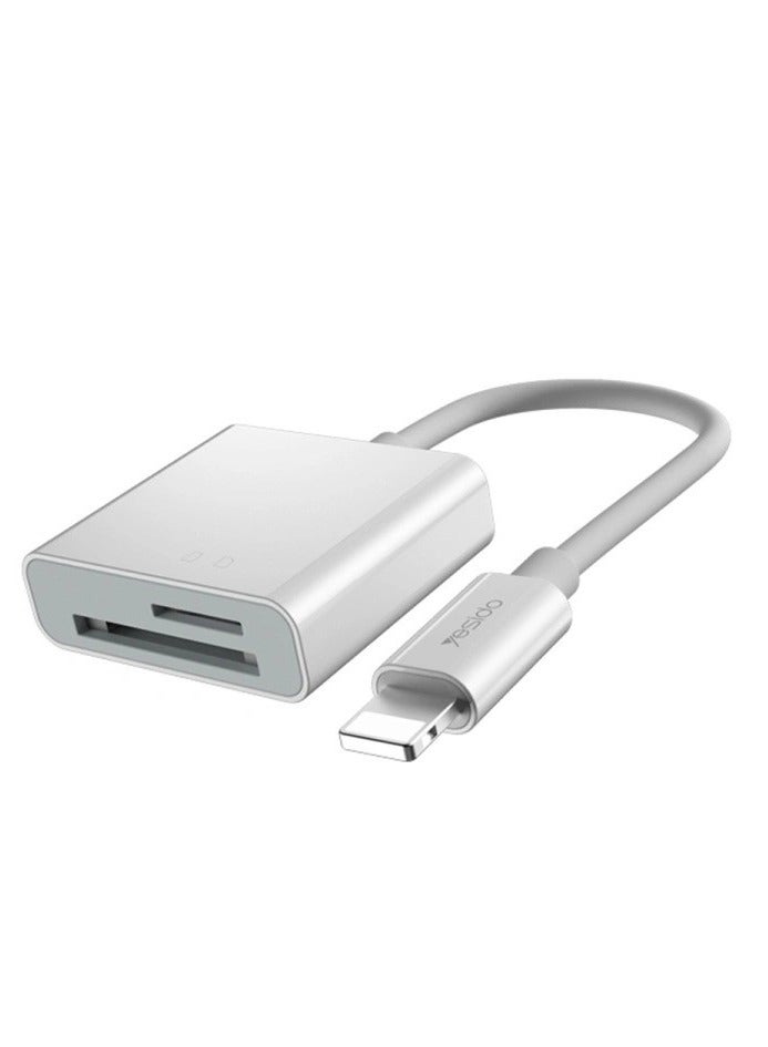 Yesido GS11 2 in 1 Multi-Function TF Card + SD Card to 8 Pin Converter Adapter - Image 1