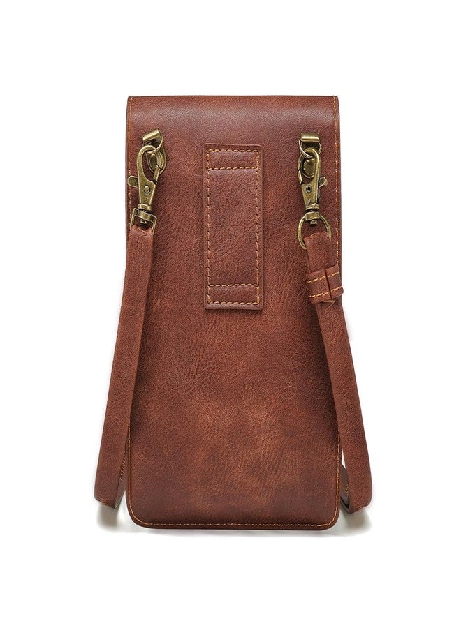 Larswon Belt Bag, Renaissance Bag Medieval Leather Belt Bag Ren Faire Accessories Small Crossbody Belt Bag Mobile Phone Bag Renaissance Belt, Brown - Fairy, Medium - Image 3