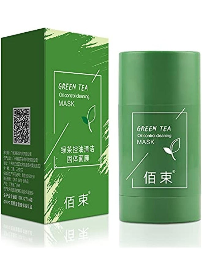 قناع عصا الشاي الأخضر الطيني المنقي - Image 1