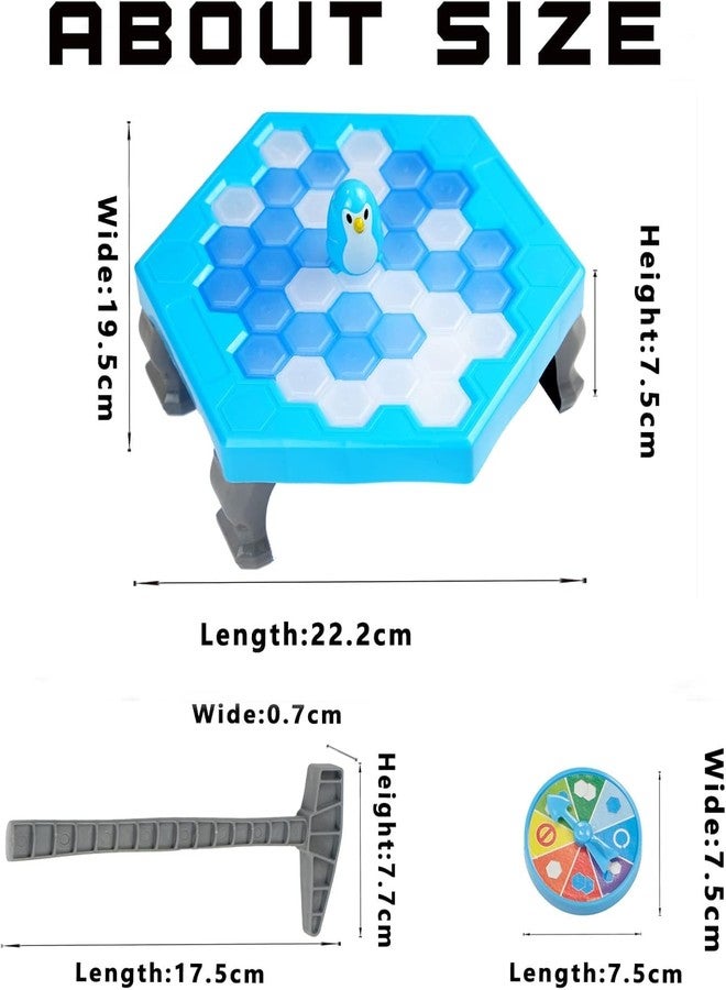 AK Anolihk Penguin Ice Breaker Game - Fun Save The Penguin Tabletop Board Game for Kids Ages 5-7 - Interactive Ice Cube Tapping Challenge - Family Strategy Toy for Motor Skills & Coordination - Image 4