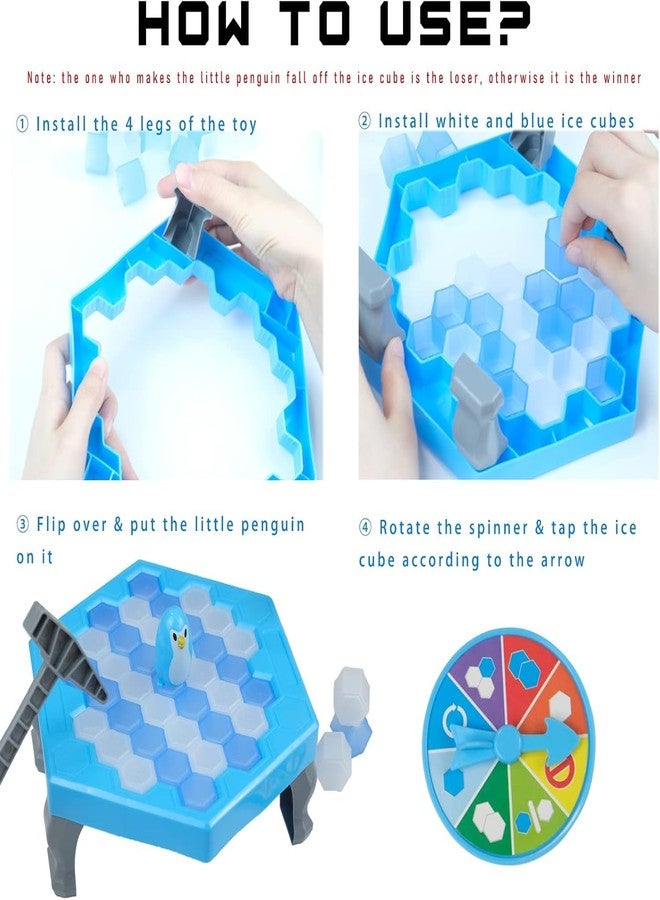 AK Anolihk Penguin Ice Breaker Game - Fun Save The Penguin Tabletop Board Game for Kids Ages 5-7 - Interactive Ice Cube Tapping Challenge - Family Strategy Toy for Motor Skills & Coordination - Image 5