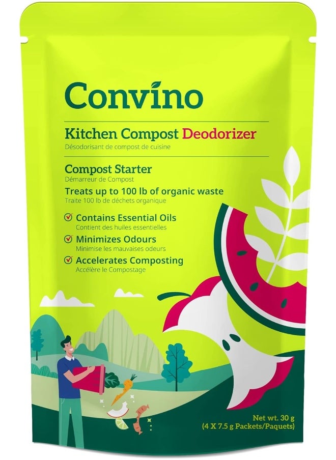 Generic - : A Compost Starter/Accelerator Which Helps to Reduce Kitchen Waste Odor and Convert Yard Waste to Fertile Humus for All Composting Systems. Comes in 1 Package That Contains 4 Packets Inside - Image 1