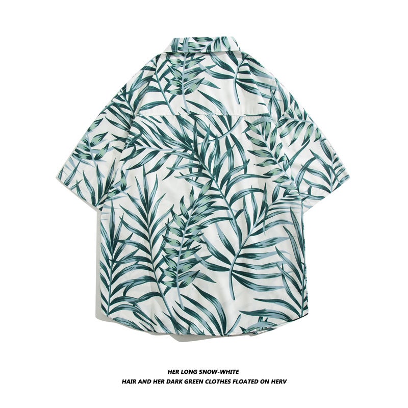 Seaside Vacation Beach Shirt Men'S Short-Sleeved Printed Shirt Seaside Vacation Quick-Drying Top Southeast Asian Style - Image 4