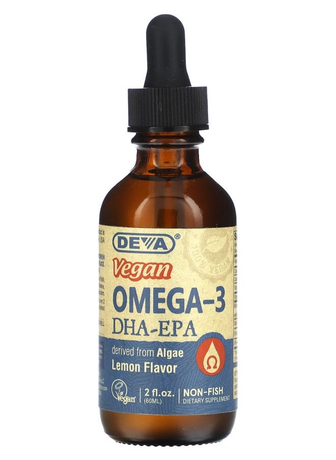 Deva Vegan Omega-3 DHA-EPA Lemon 2 fl oz (60 ml) 