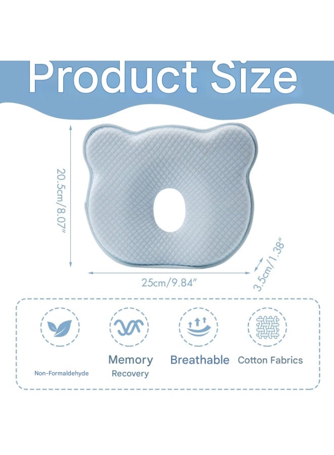 Memory Foam Baby Travel Pillow, Portable Cute Cartoon Soft and Cozy Pillow, Breathable Bedding Set for Infants for Small Boys and Girls Prevent Flat Head - Image 2