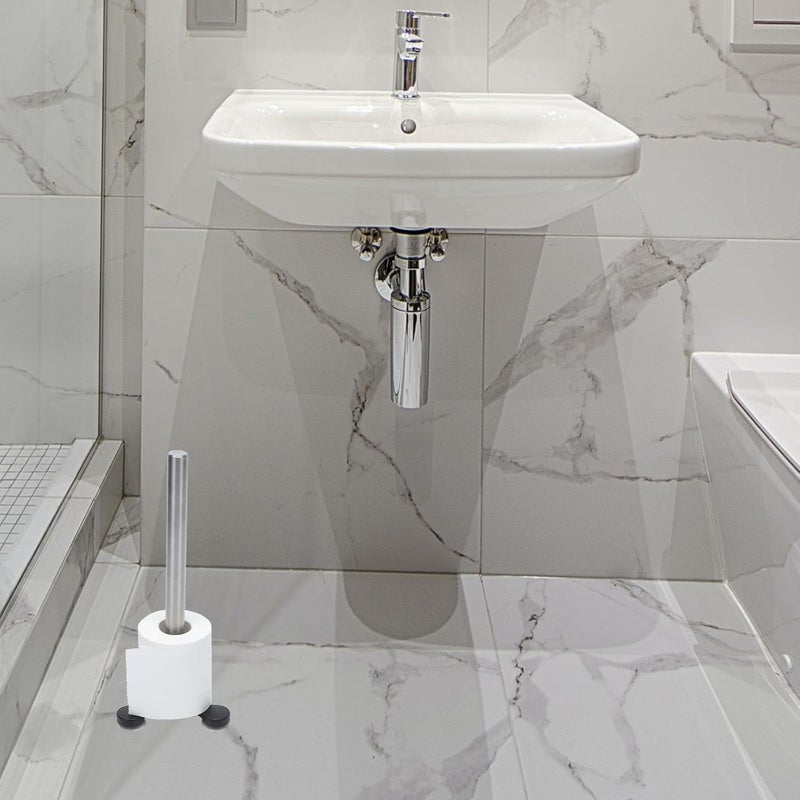 Suction Toilet Paper Holder with Roll Paper Rack and Tissue Organizer, No Drilling Bathroom Accessory for Washroom and Kitchen Storage - Image 3