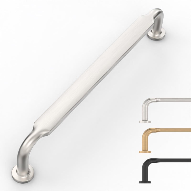 9BUILD 10 Pack Brushed Satin Nickel Cabinet Pulls 625 Inch Handles for Cabinets Cupboard Handles Nickel Kitchen Pulls Drawer Handle - Image 2