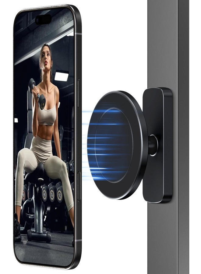 CreaDream حامل هاتف مغناطيسي كريادريم لجهاز ماغسيف، ملحقات صالة الألعاب الرياضية مع مغناطيسين مزدوجين، حامل هاتف قابل للتعديل بزاوية 360°، ملحقات رياضية محمولة للرجال والنساء - Image 1